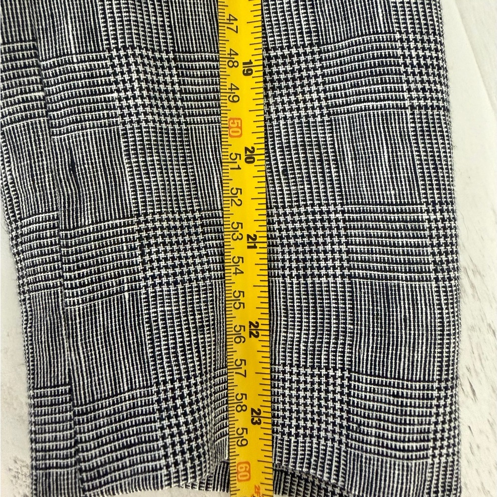 Massimo Dutti Elegant Gray Blazer Size 10 Linen Plaid Jacket - Picture 12 of 15